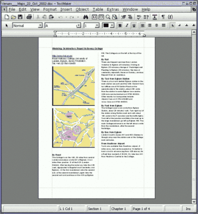 Textmaker para Linux en acci&oacute;n