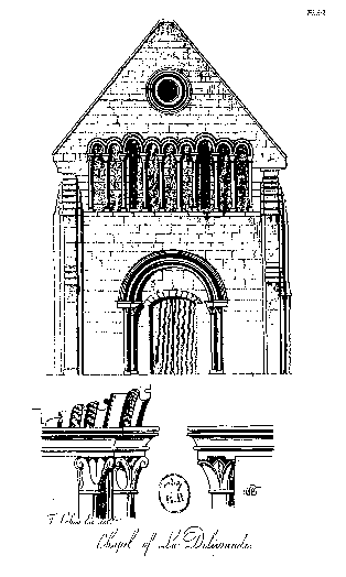 Elevation of the West Front of La D&eacute;livrande