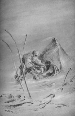 Camp Work In A Blizzard, Passing In The Cooker&mdash;E. A. Wilson, del.