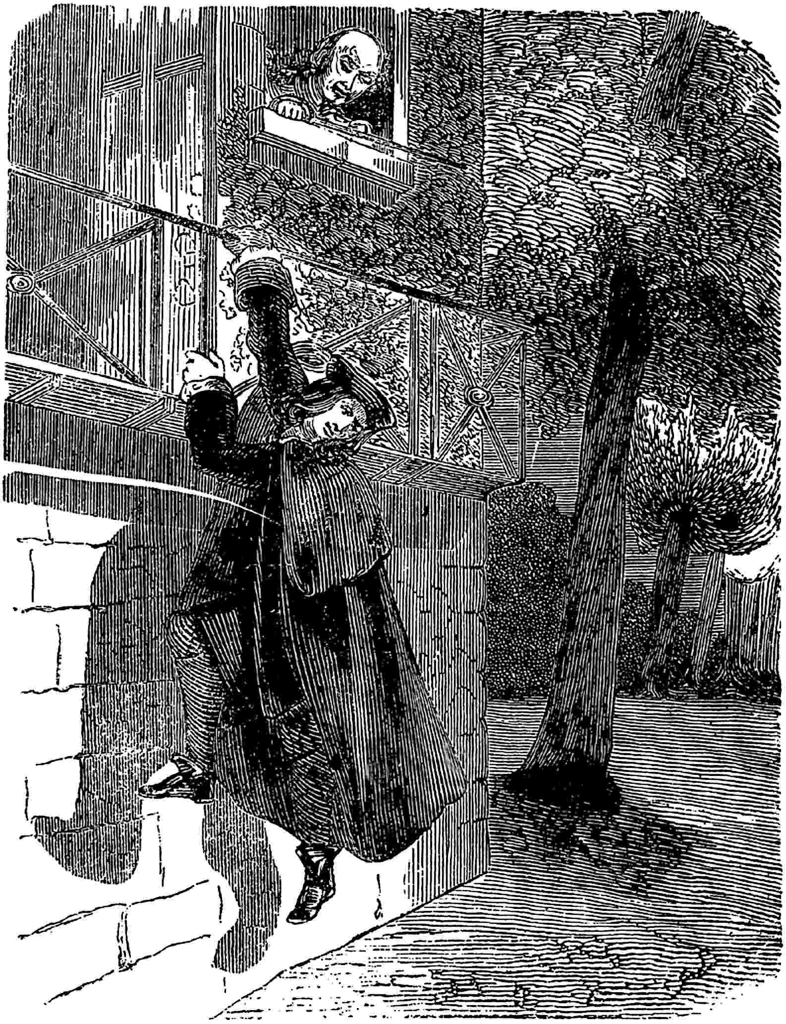 The admiral watches Charlse’s midnight departure from
    the Hall.