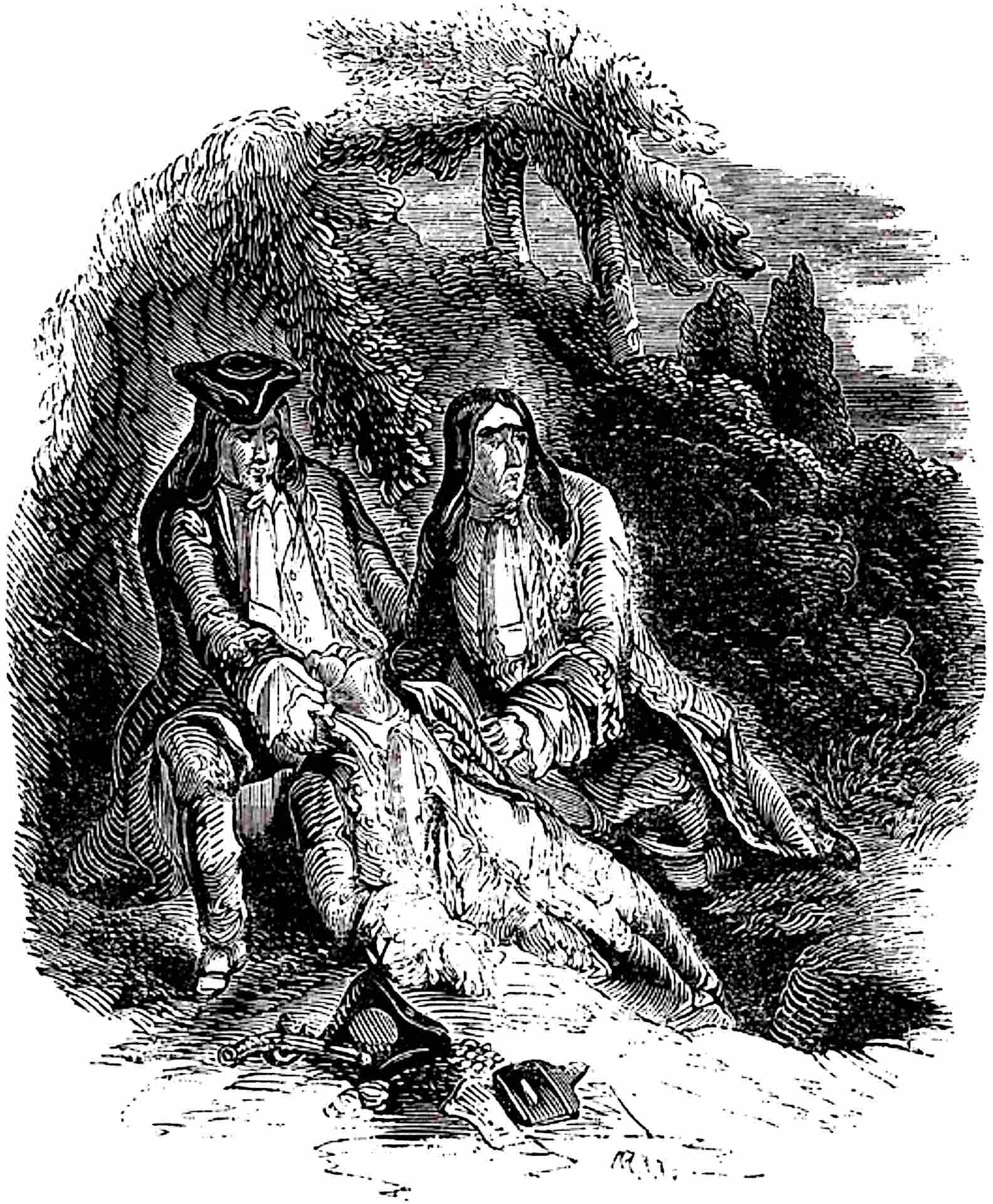 Burying the murdered gambler.