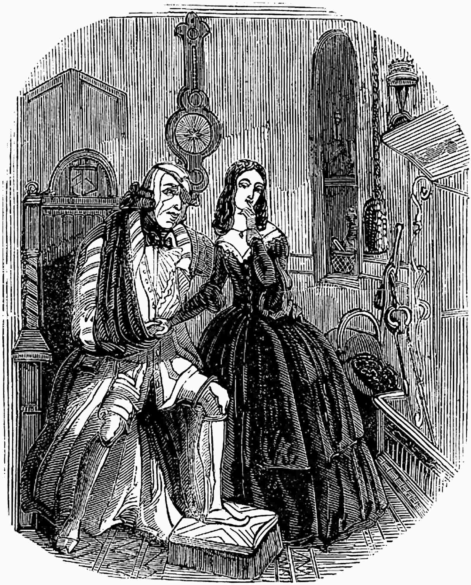 The colonel takes Margaret’s hand.
