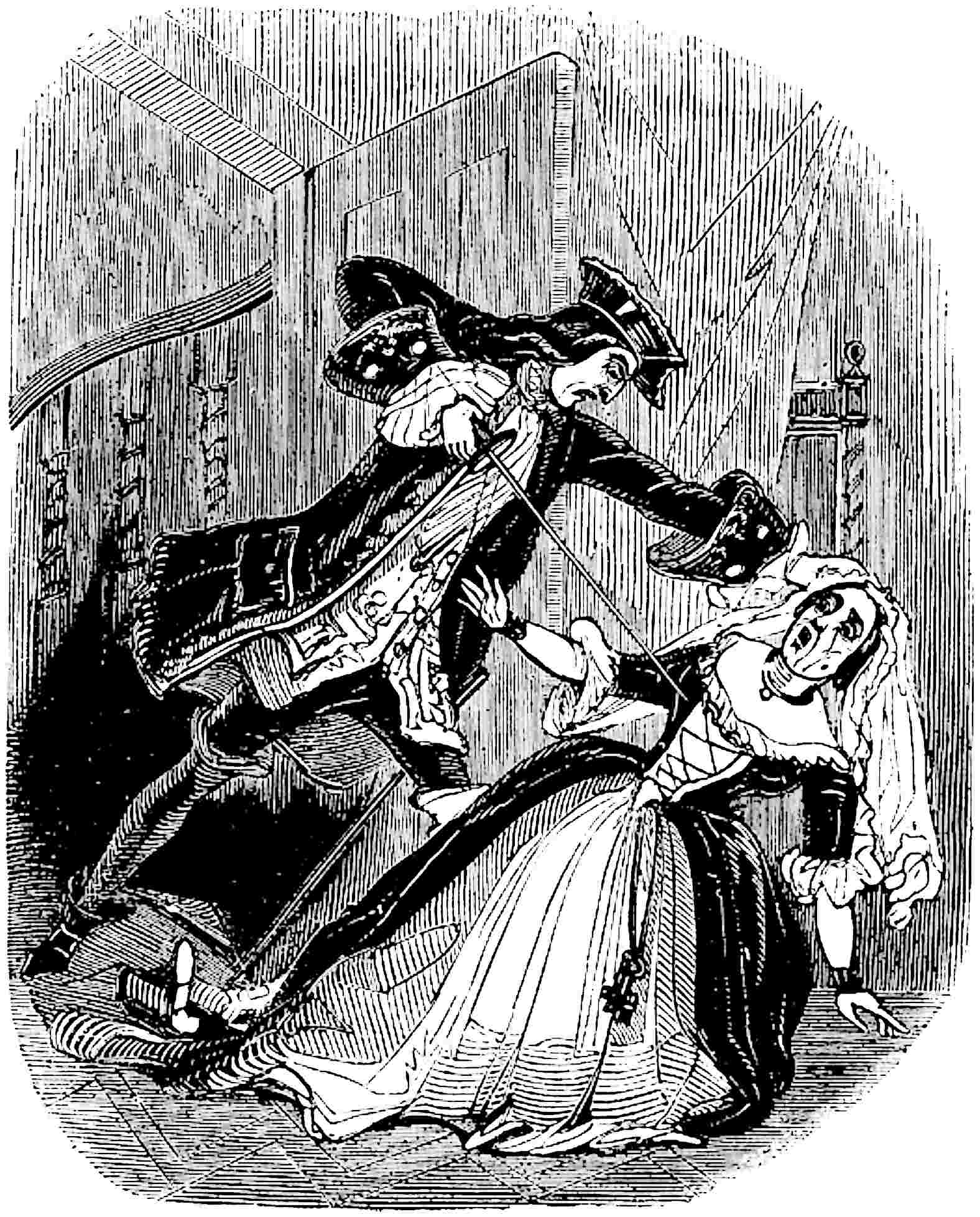 Varney plunges his sword through Betty’s heart.