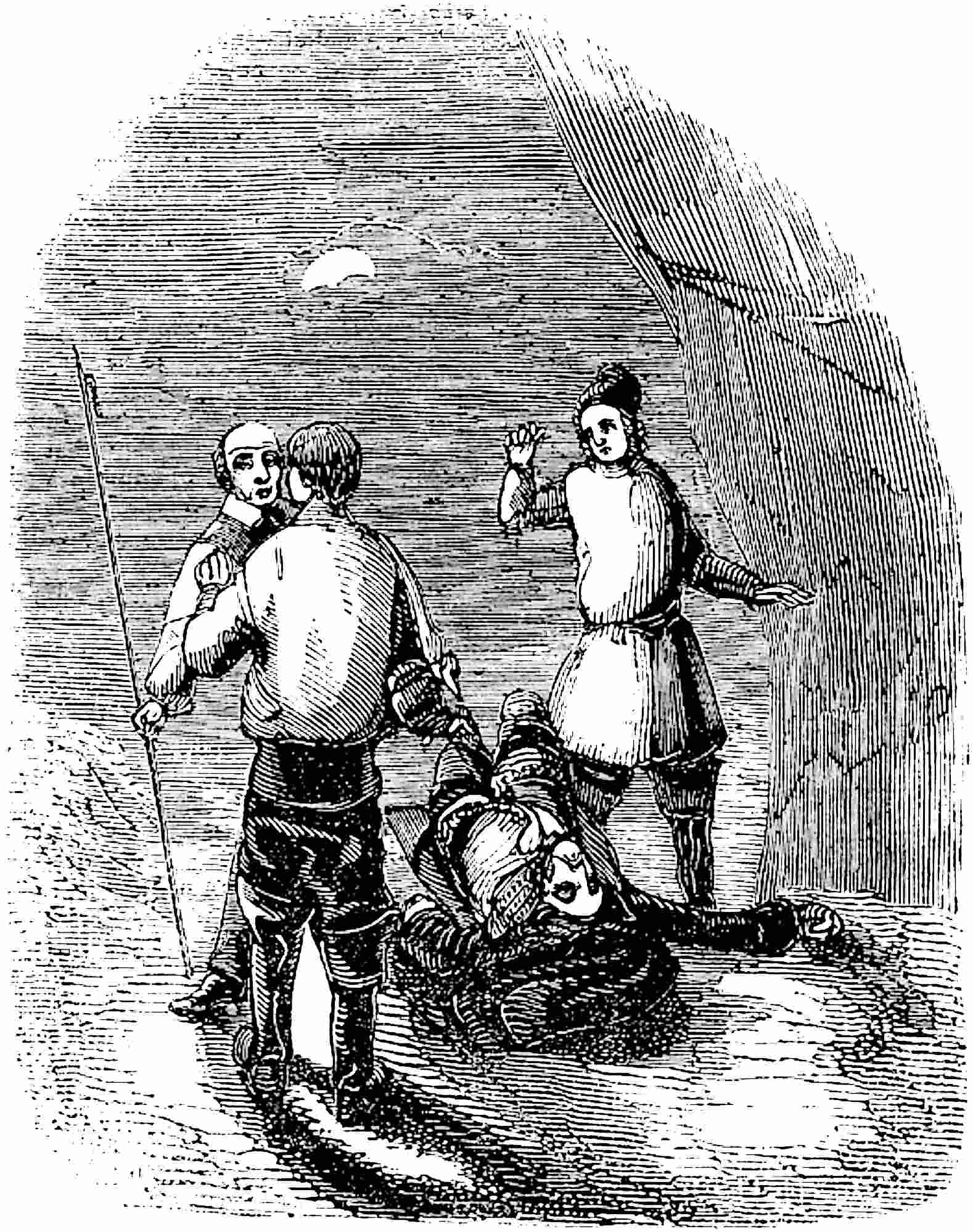 The fishermen discover the body.