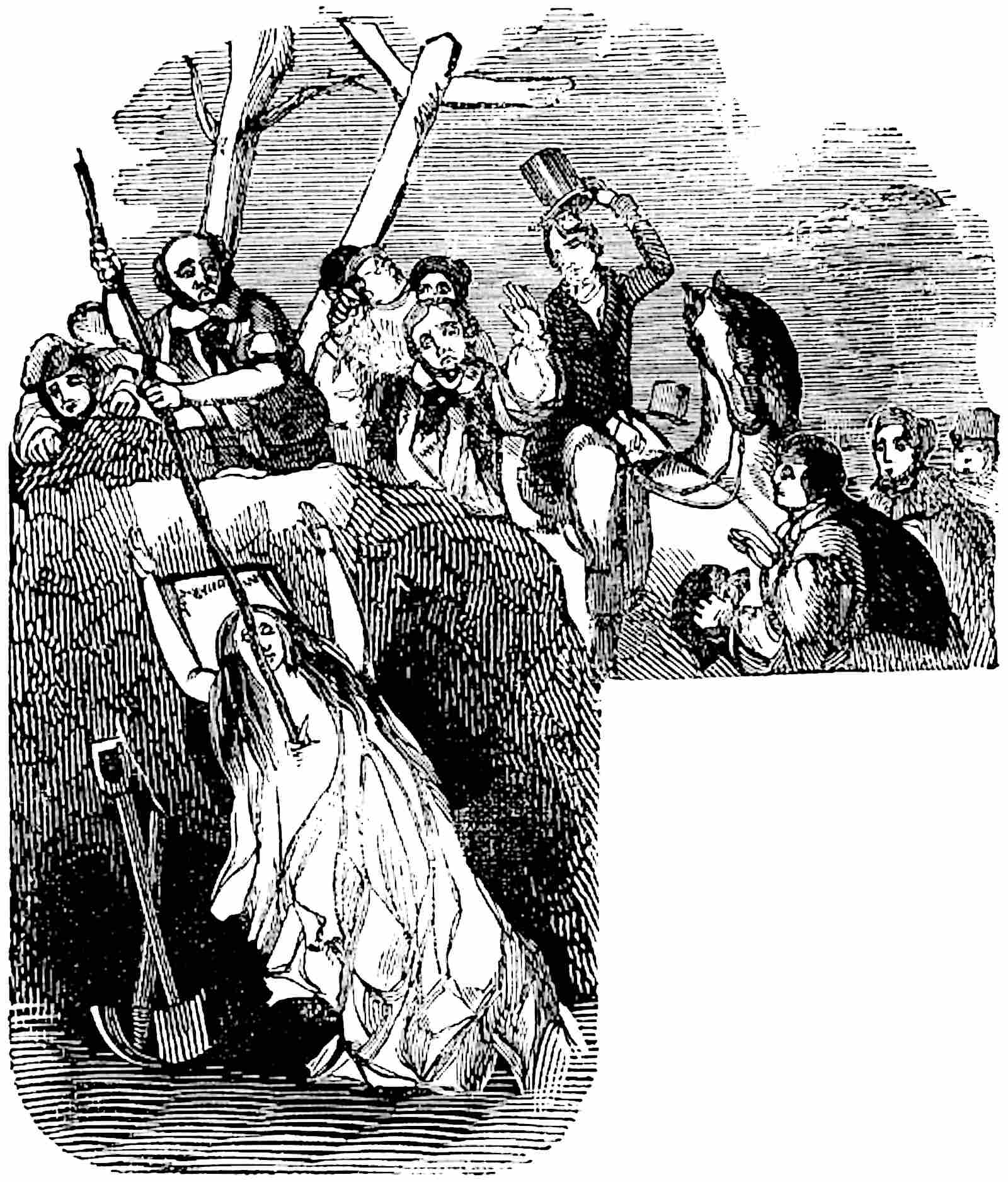 The blacksmith thrusts the stake through the body of the
    vampyre.