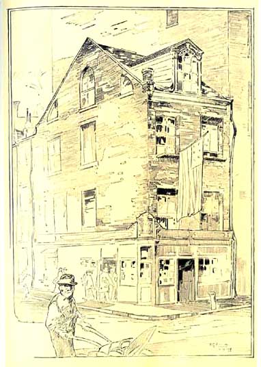 OLDEST BUILDING ON THE SQUARE. On this moment of writing
it is still standing on the south of Washington Square.