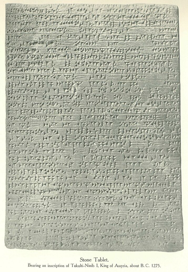 408.jpg Stone Tablet. Bearing an Inscription Of
Tukulti-ninib I 
