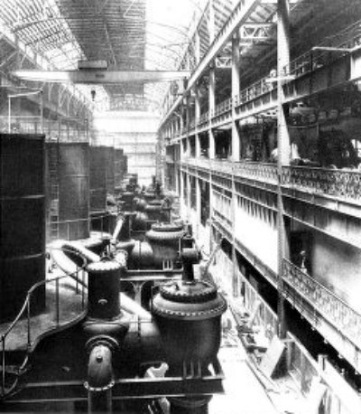 OPERATING ROOM SHOWING CONDENSERS&mdash;POWER HOUSE