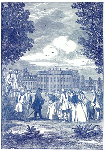 SCENE BEFORE KENSINGTON PALACE&mdash;GEORGE II. AND QUEEN CAROLINE.