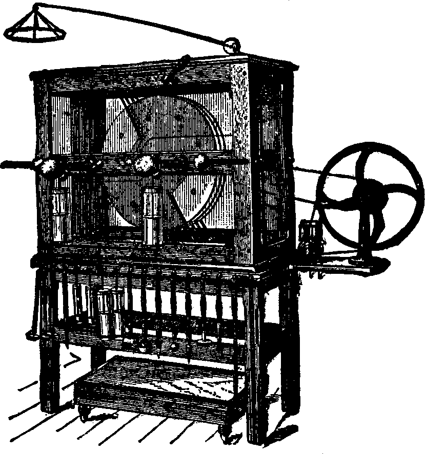 Illustration:
Fig. 5. Our Franklin, or Static Electricity, Machine.