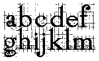 50. SCHEME FOR THE CONSTRUCTION OF ROMAN SMALL LETTERS. F.&nbsp;C.&nbsp;B.