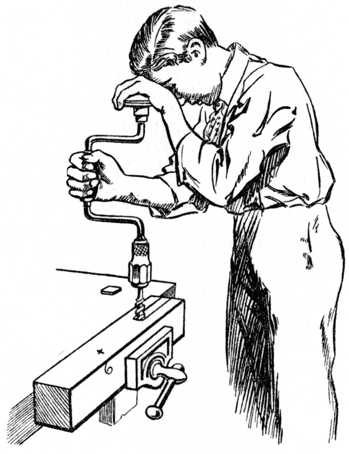 Fig. 85.&mdash;Vertical Boring previous to Chiselling.