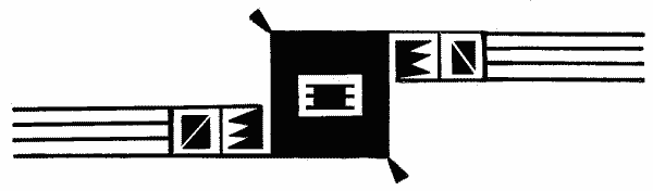 Fig. 306&mdash;Square with rectangles and parallel lines
