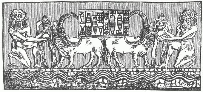 58.&mdash;CYLINDER OF SARGON, FROM AGAD&Ecirc;. (Hommel, "Gesch.
Babyloniens u. Assyriens.")
