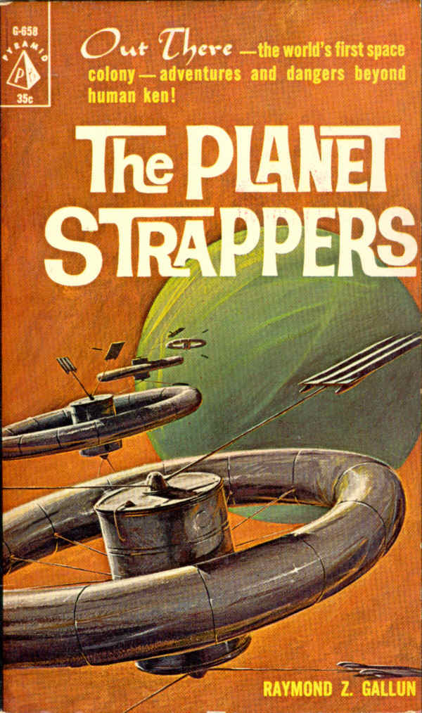 front cover with blurb 'Out There&mdash;the world's first space colony&mdash;adventures and dangers beyond human ken!'