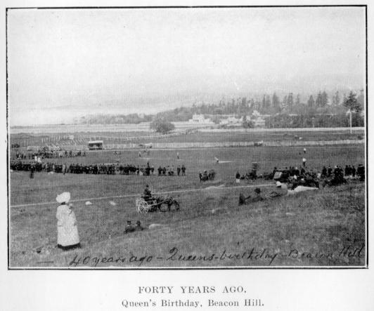 [Illustration: Queen&lsquo;s birthday, Beacon Hill.]