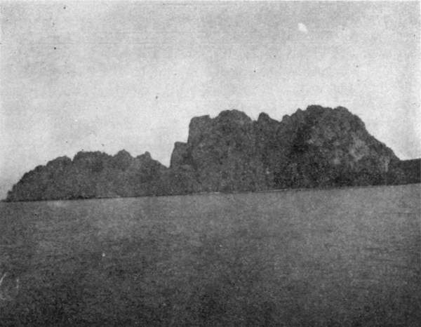 ISLAND NEAR TAY TAY WHERE EDIBLE BIRDS' NESTS ARE
FOUND.