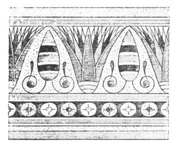 Fig. 134.&mdash;Painted border; from Thebes, after Prisse.
