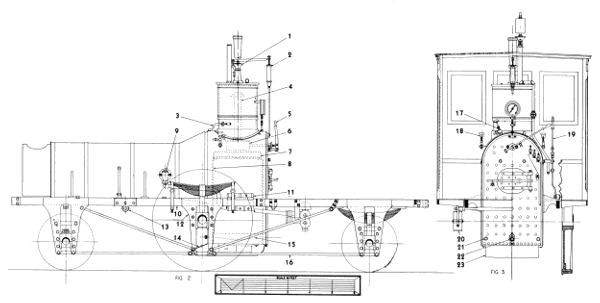 Figure 18.&mdash;&ldquo;Pioneer&rdquo;  locomotive, (Drawing by J. H. White.)