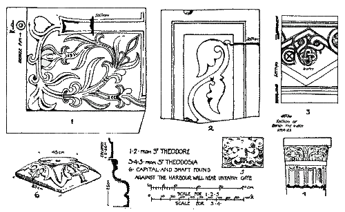 Details from the Church&mdash;Details from Church of S. Theodore&mdash;Capital and Shaft found near Unkapan Gate.