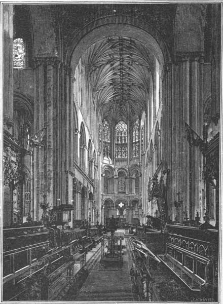 NORWICH CATHEDRAL&mdash;THE CHOIR, LOOKING EAST.