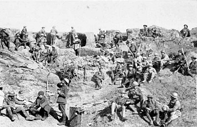 THE QUARRY FROM WHICH I CRAWLED TO FILM THE GERMAN TRENCHES IN FRONT OF ST. QUENTIN, 1917.
IT WAS ALSO THE POINT OF LIAISON BETWEEN THE BRITISH AND FRENCH ARMIES
