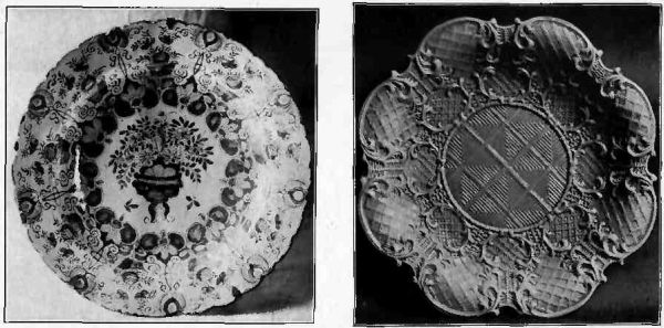Plate LIII.&mdash;Peacock Plate of Delft, very rare; Decorated Salt Glaze Plate, about 1780.