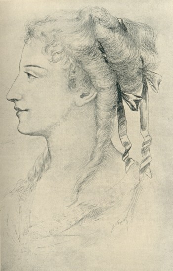 ARMANDE B�JART
From an etching by J. Hanriot, after a contemporary drawing in the
collection of M. Henry Houssaye, of the Acad�mie Fran�aise