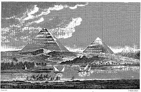 VUE DE PYRAMIDES DE DJIZ�
