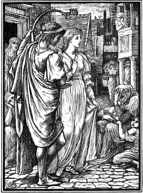 "One by one the villagers came out of their cottages, and
gathered round them to listen."&mdash;P. 44.