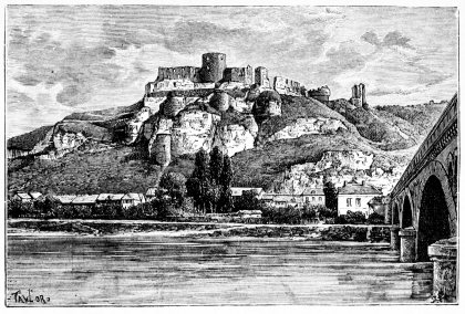 Ruines du ch�teau Gaillard. �tal actuel.