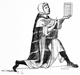 Le sire de Joinville, habill� de ses armoiries, d'apr�s
un manuscrit du XIVe si�cle.