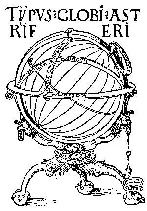 Title-page of Johann
Sch&ouml;ner's Terrae Descriptio, 1518.
