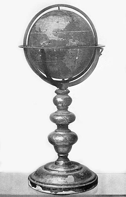 Terrestrial
Globe of Mario Cartaro, 1577.