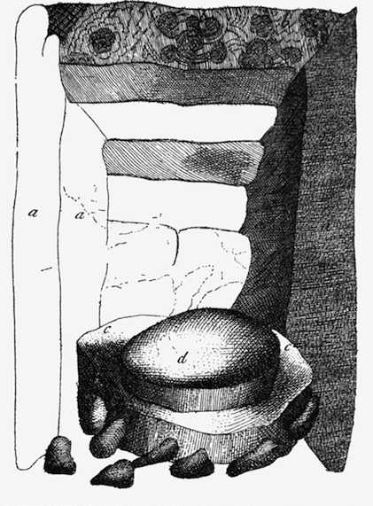 EASTERN RECESS OF CENTRAL CHAMBER, AS DRAWN BY MR. MOLYNEUX IN 1724.
(Fac-simile.)
