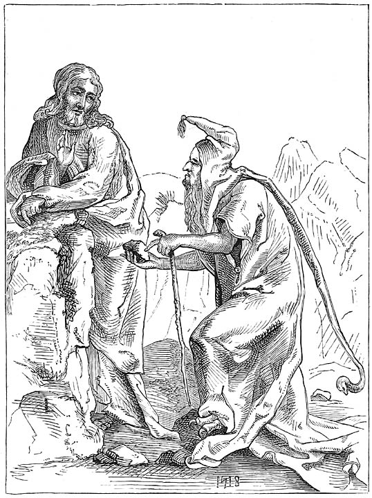 Fig. 6.&mdash;Temptation of Christ (Lucas van Leyden).