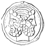 Fig. 295.&mdash;Janus Bifrons upon an Ancient Roman Coin.