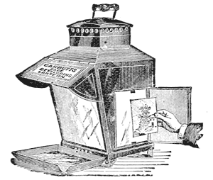 LANTERN ARRANGED FOR DEVELOPING, AND AFTER FIXING, EXAMINING
NEGATIVES BY OPAL LIGHT.