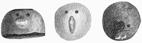 Nos. 37-39. Stamped Terra-cottas (1½&mdash;2 M.).