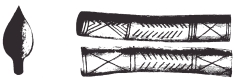 No. 186. Flat piece of Gold, in the Form of an
Arrow-head: from the Tower (8 M.).