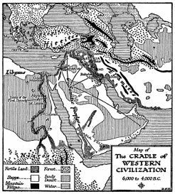 Map of The CRADLE of WESTERN CIVILIZATION

6,000 to 4,000 B.C.

J.F.H.