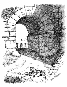 Postern, with Inscriptions of Basil II. and Constantine
IX.

A small, deep-arched postern leads out of the precincts of the ruins
that surround the Marble Tower.