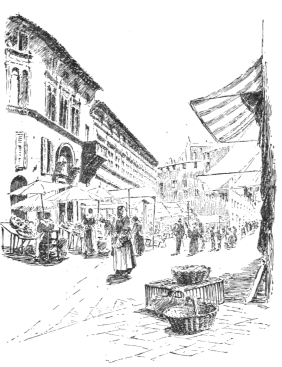 PIAZZA SOPRAMURO, SHOWING THE PALACE OF THE CAPITANO DEL
POPOLO AND THE BUILDINGS OF THE FIRST UNIVERSITY OF PERUGIA