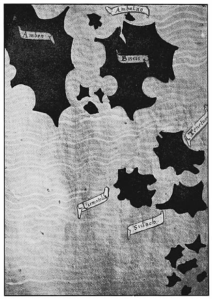 Pigafetta&rsquo;s Chart of the islands of Amboina, etc.