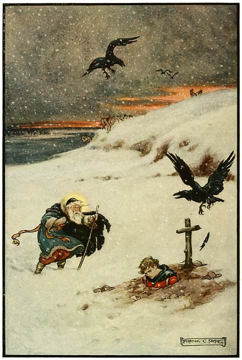 &lsquo;There passed over the boundless white plain an aged saint with flowing beard, ... and eyes which shone with laughter&rsquo;