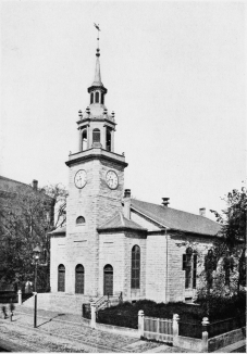FIRST PARISH CHURCH.

CONTAINING THE MOWATT CANNON-BALL.
