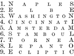 acrostic
puzzle, text follows