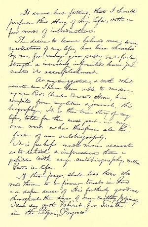 Handwritten letter&mdash;page 1