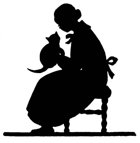 Girl holding a cat