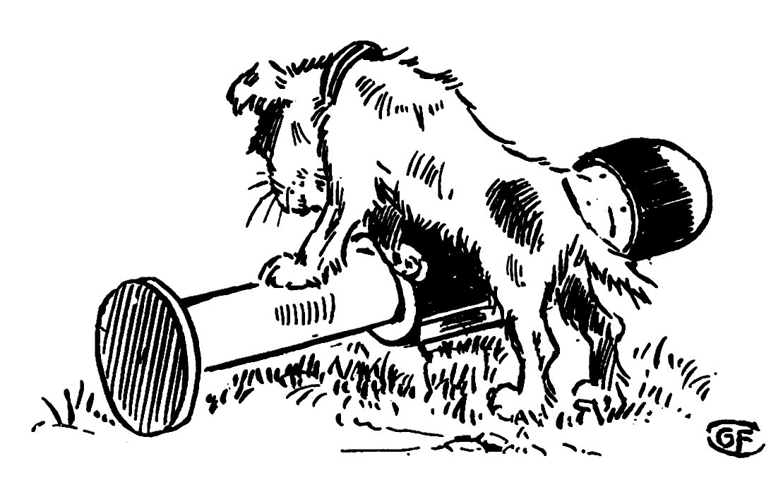 Rag stands over one
of the toy soldiers laying on the ground
